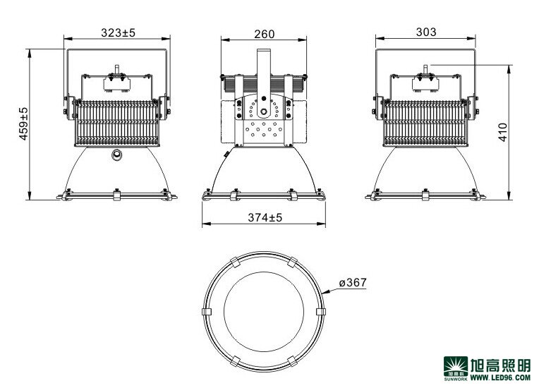 高檔高端SWK205-100w高效LED工礦燈，LED工廠燈廠家直銷，LED節(jié)能燈體育場館